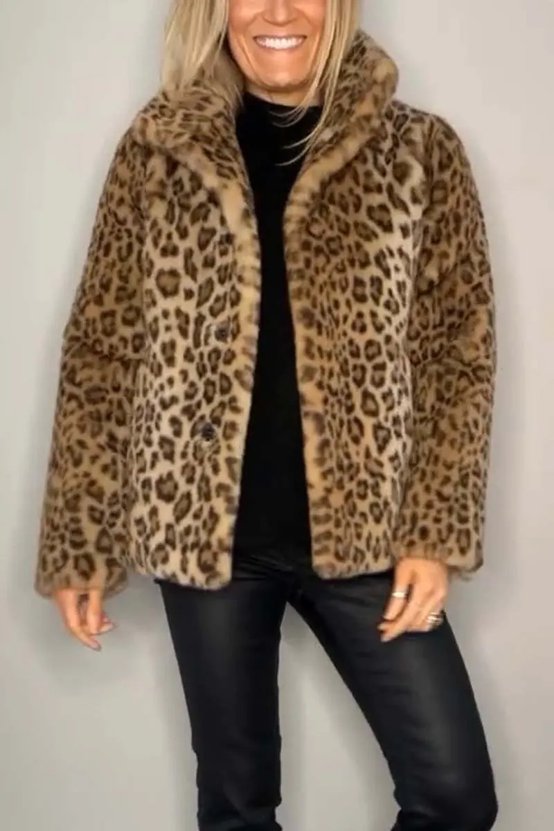Queeny | Classic Women's Leopard Print Winter Coat