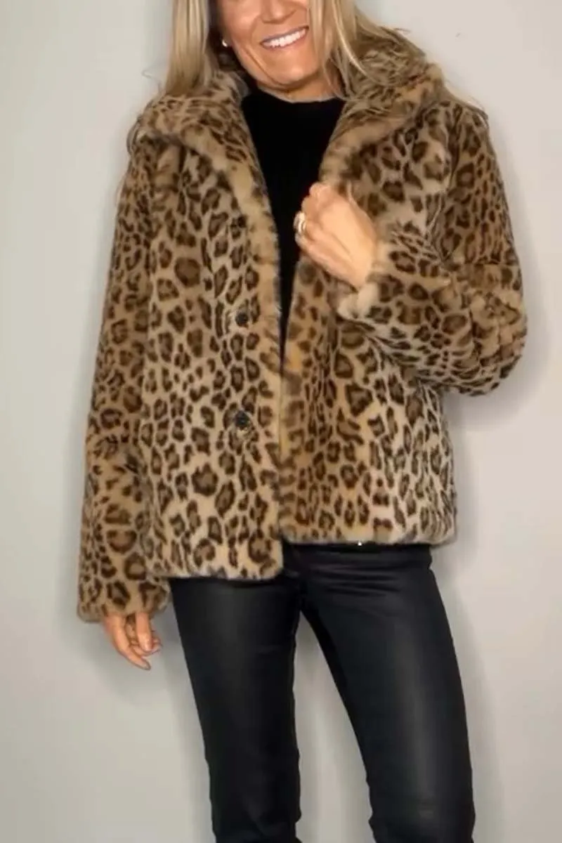 Queeny | Classic Women's Leopard Print Winter Coat