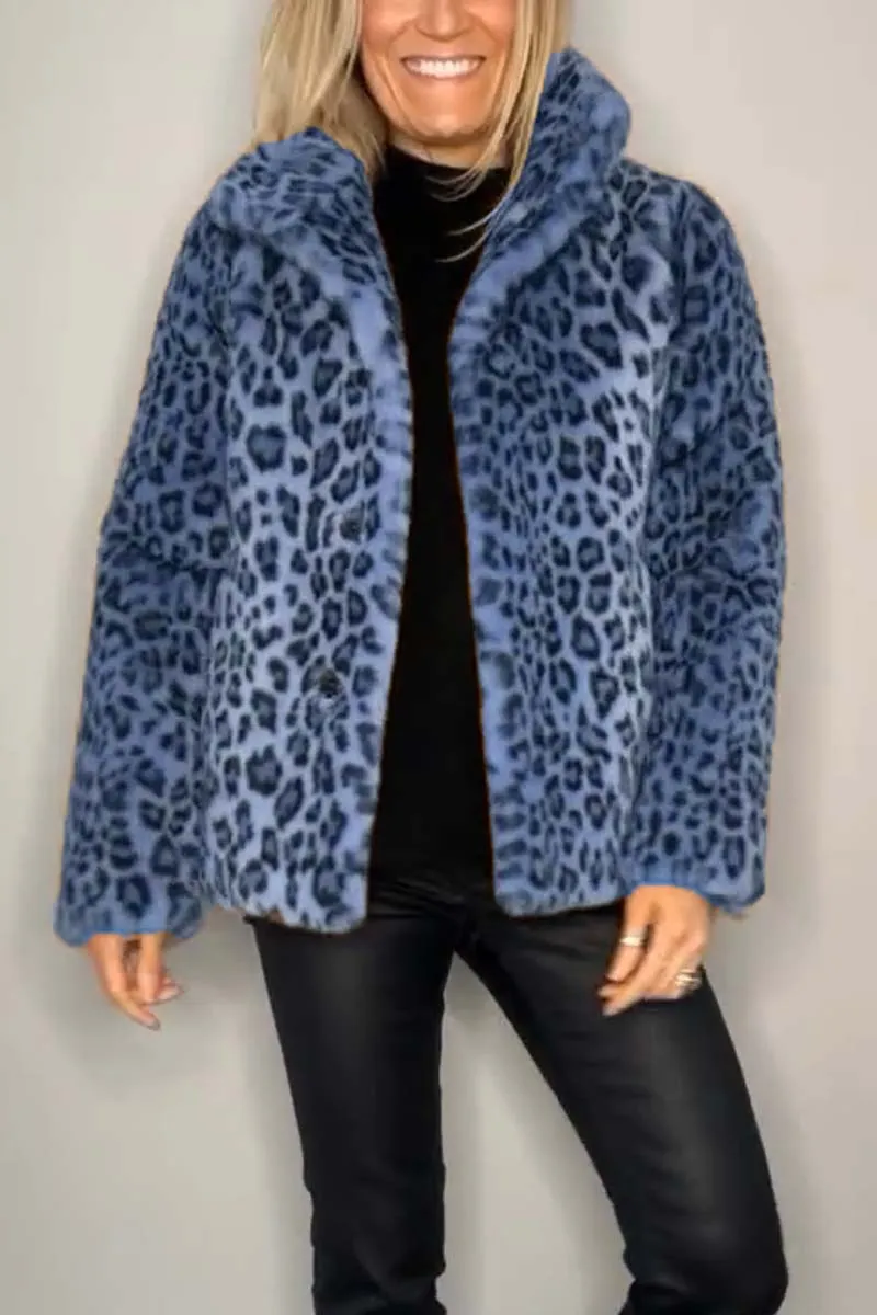 Queeny | Classic Women's Leopard Print Winter Coat