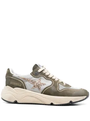Running Sole in Olive/Silver/Gold Glitter