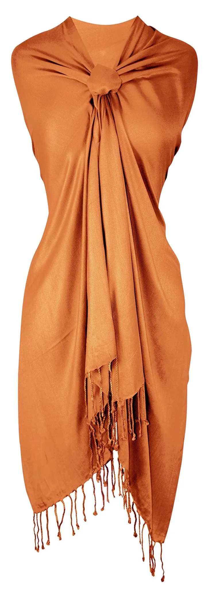 Rust Pashmina Shawl Wrap Scarf
