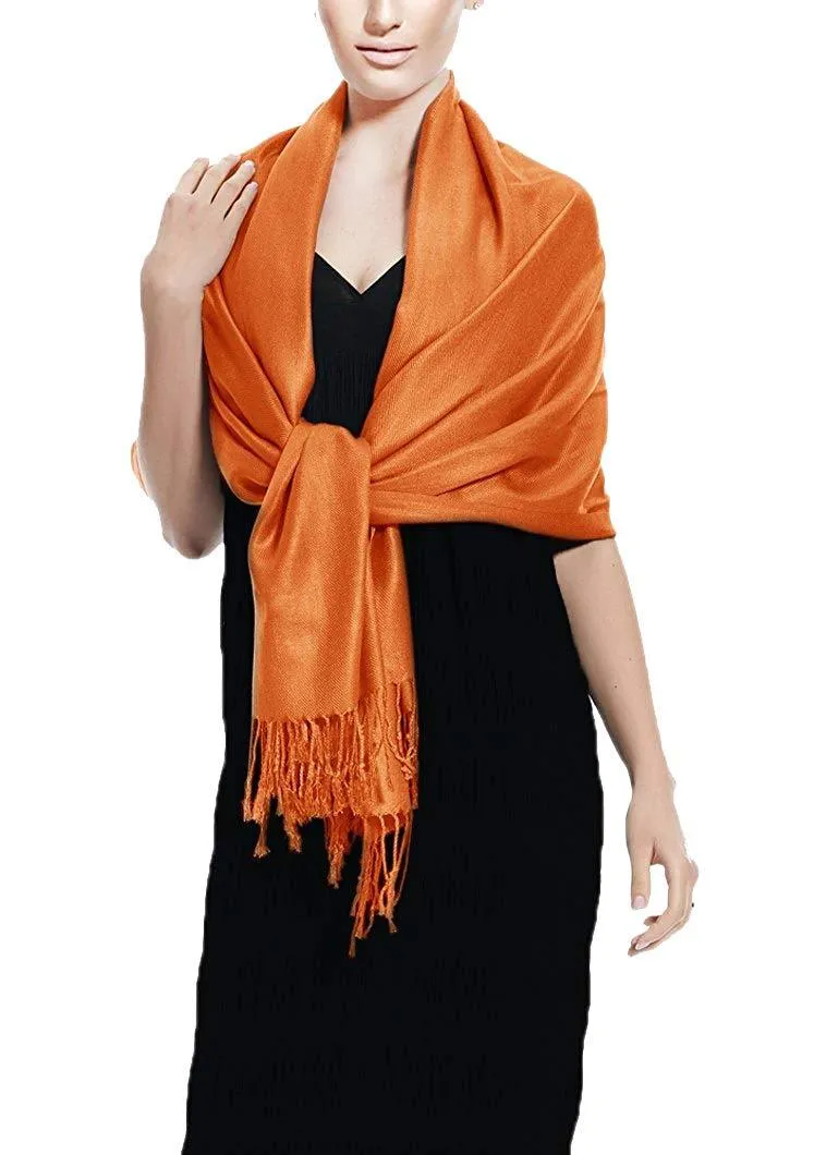 Rust Pashmina Shawl Wrap Scarf