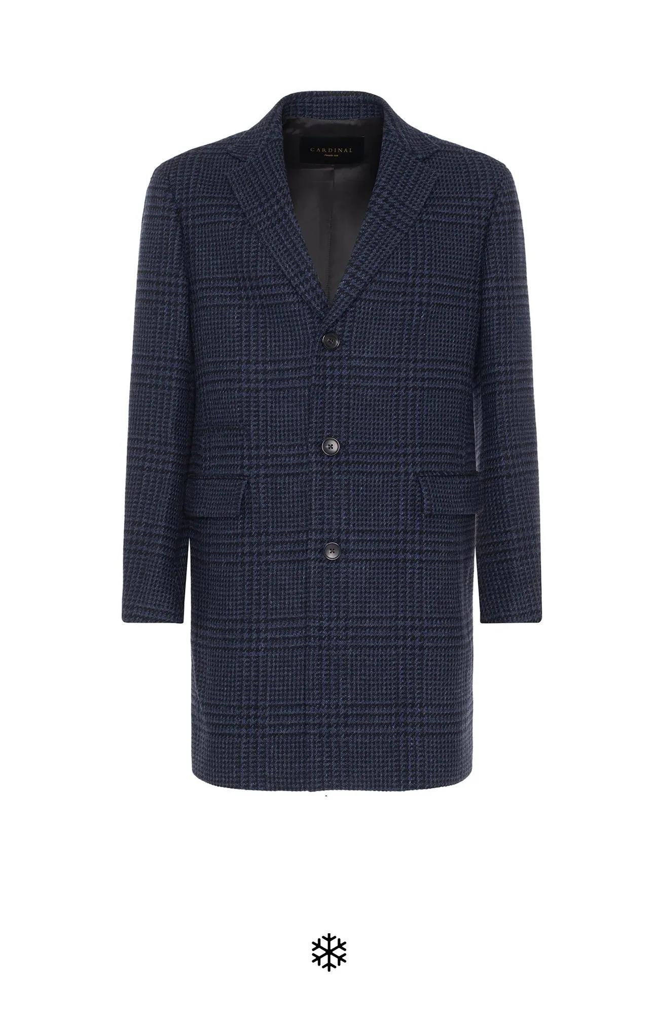 SHERWOOD NAVY PLAID TOPCOAT