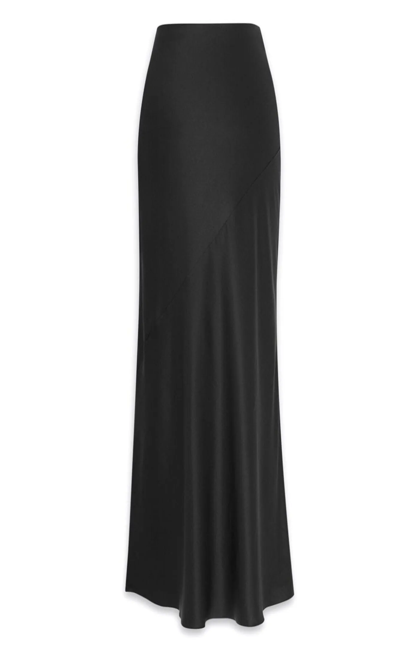 Silk bias-cut maxi skirt