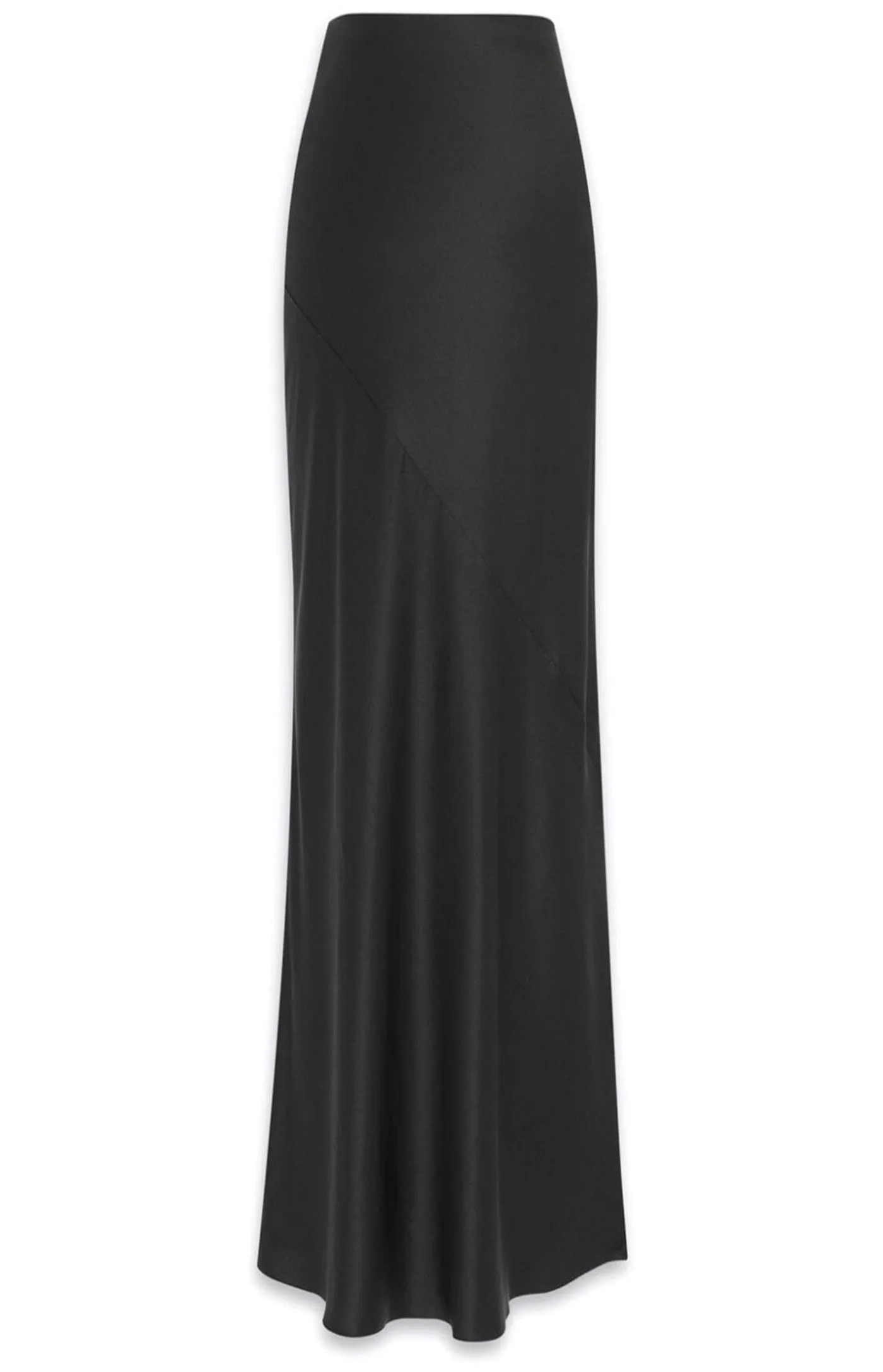 Silk bias-cut maxi skirt