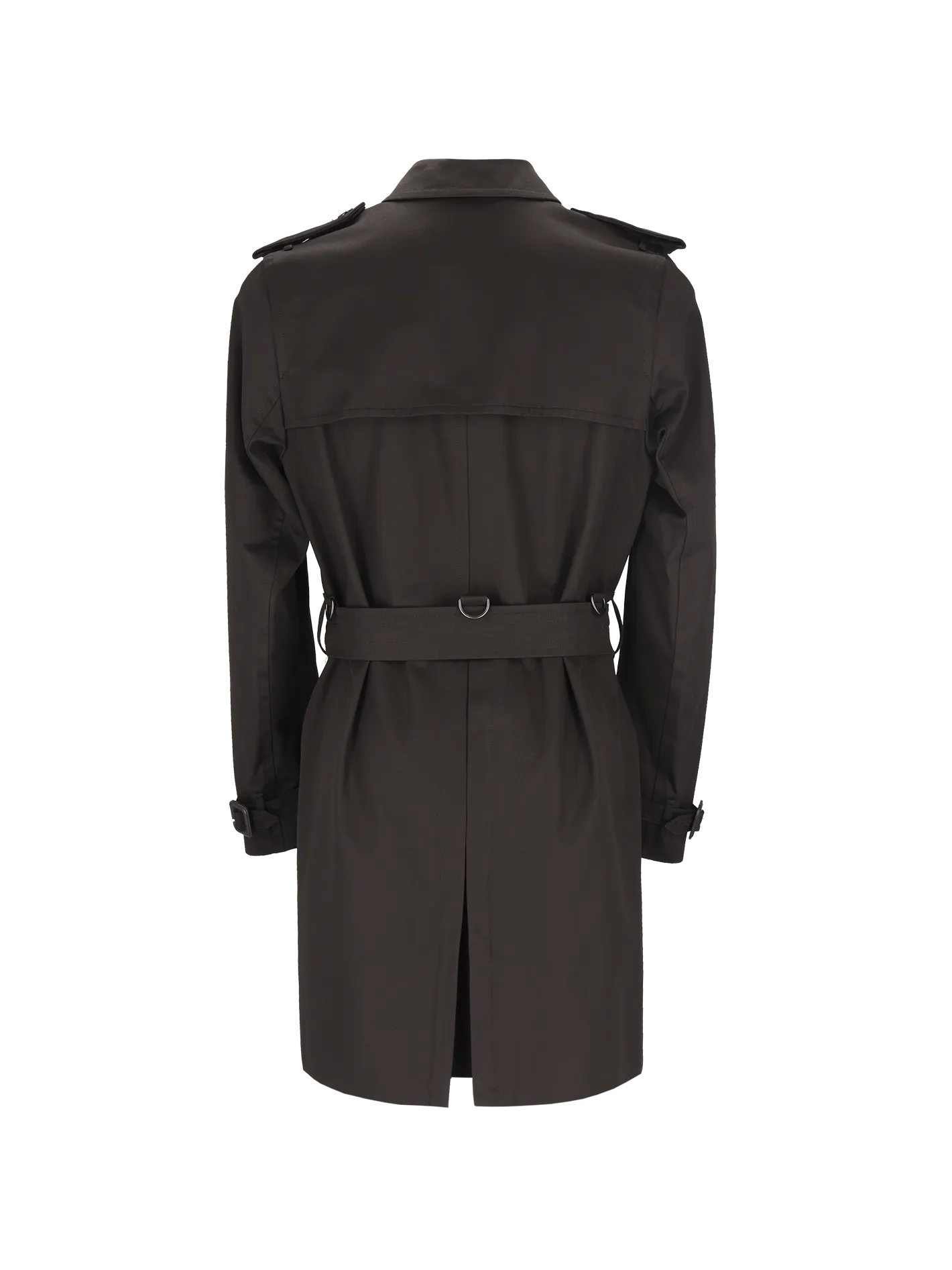 single-breasted cotton-blend coat