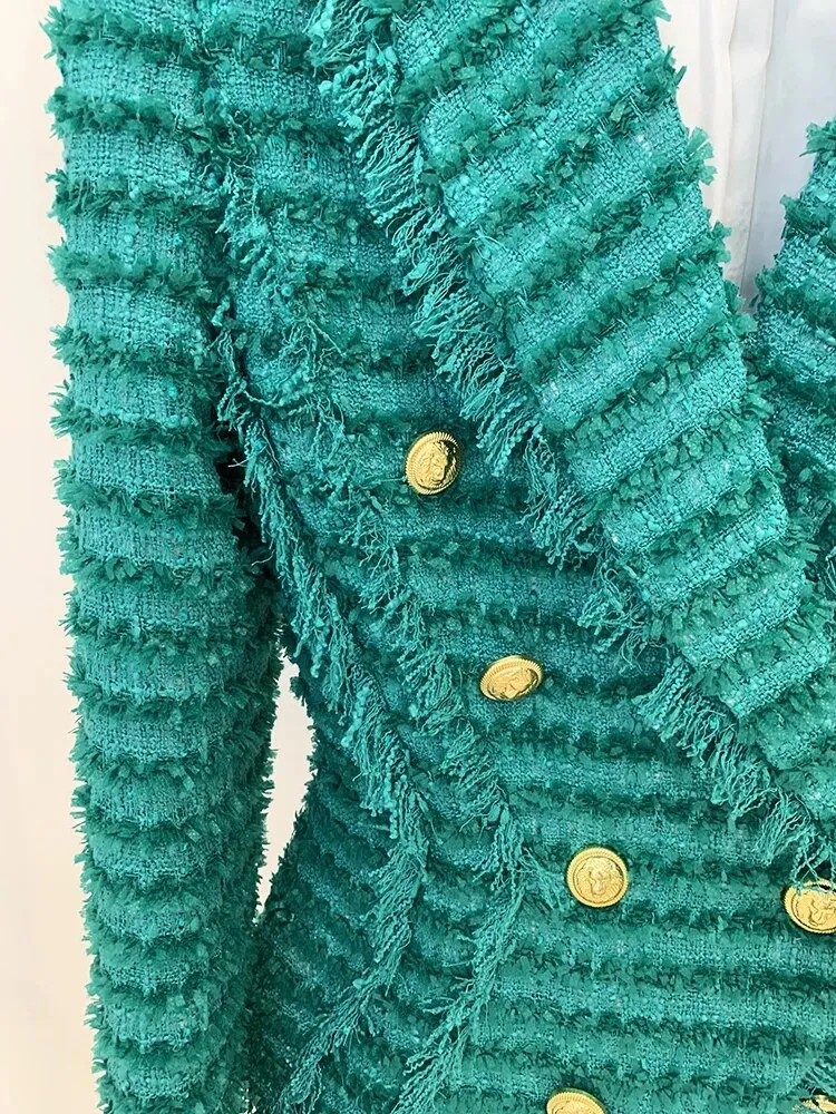 Slim Fit Tassel Fringed Blazer