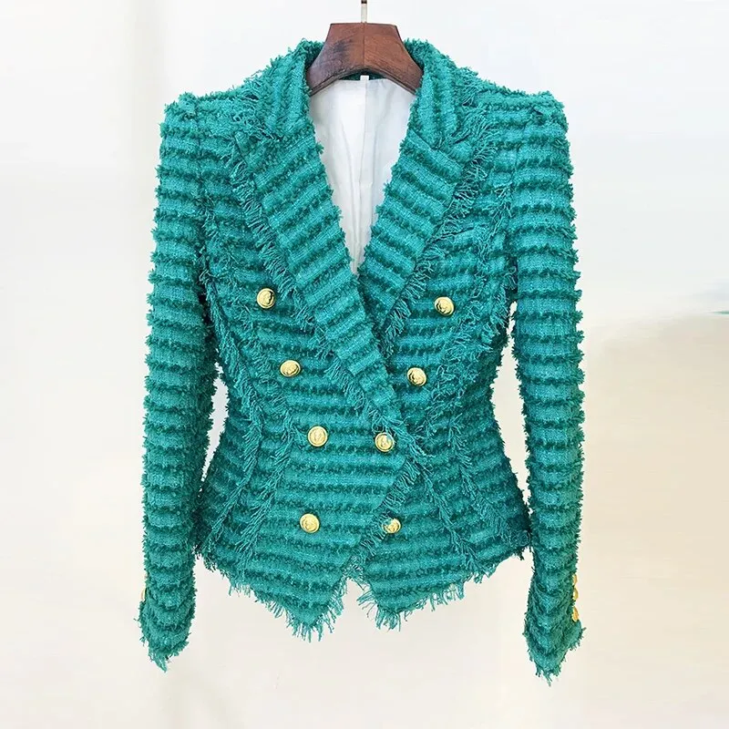 Slim Fit Tassel Fringed Blazer