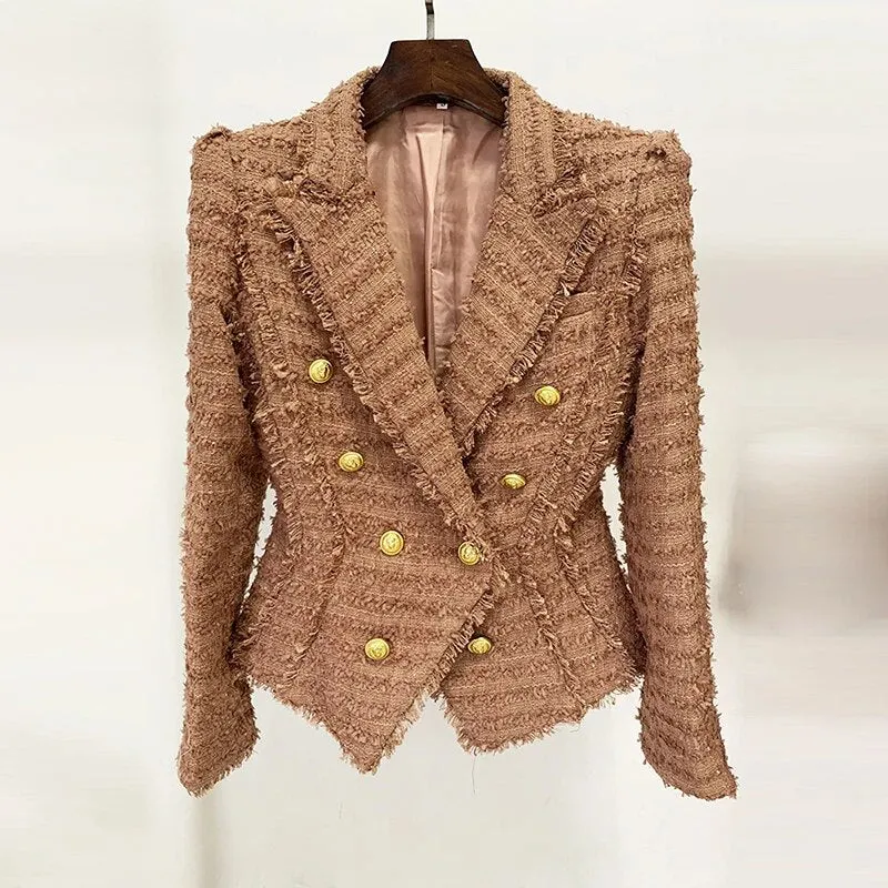 Slim Fit Tassel Fringed Blazer