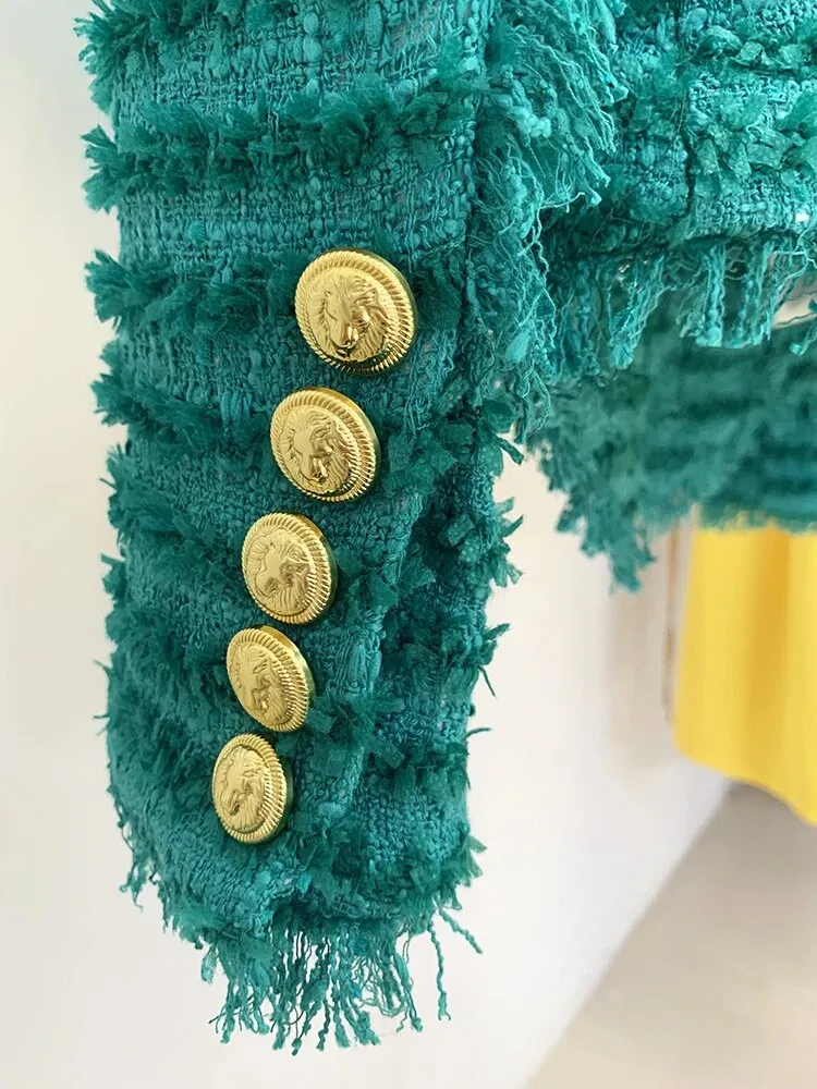 Slim Fit Tassel Fringed Blazer