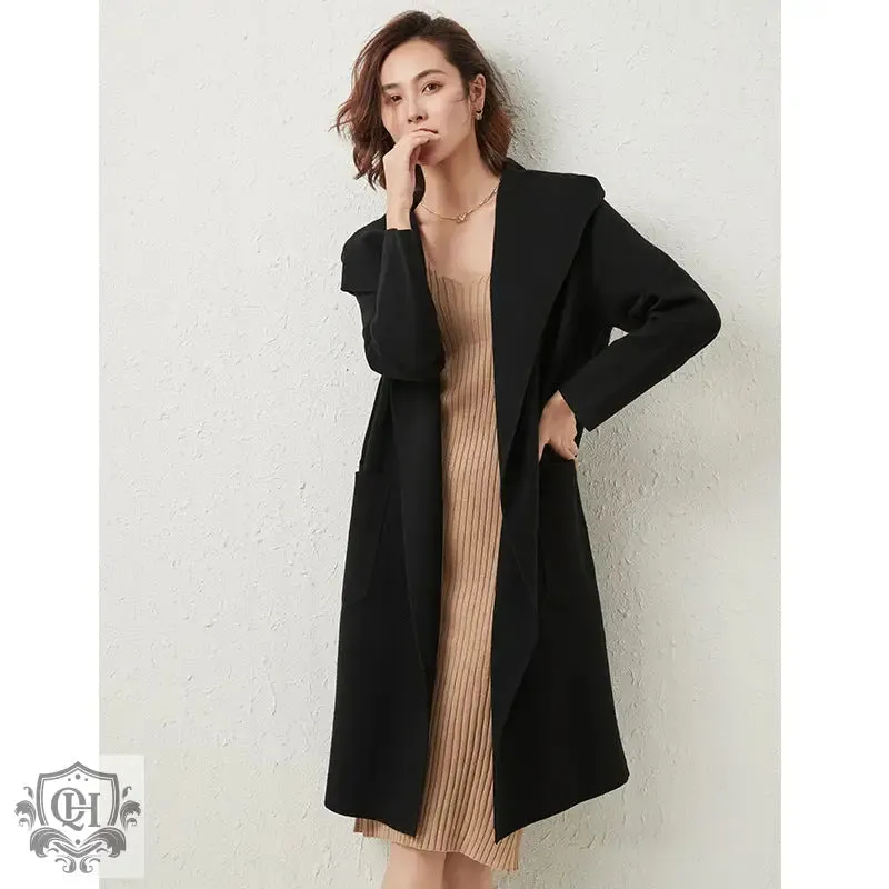 Solid Colour Mid-Length Coat
