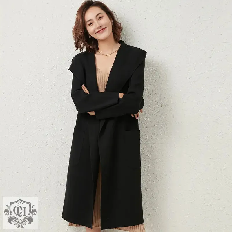 Solid Colour Mid-Length Coat
