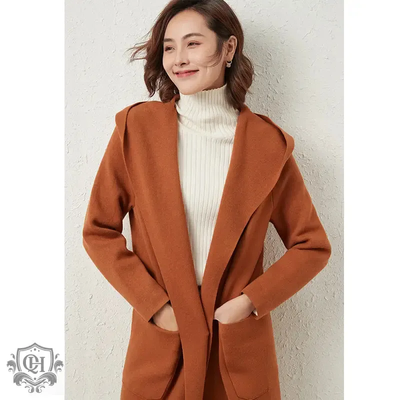 Solid Colour Mid-Length Coat