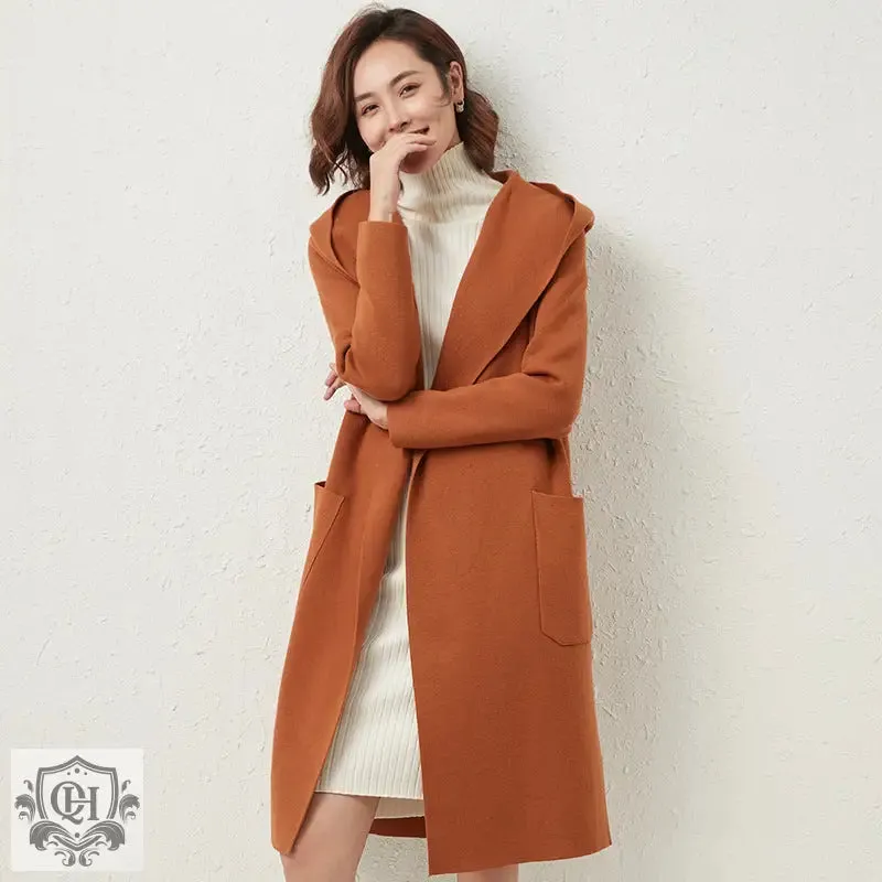 Solid Colour Mid-Length Coat
