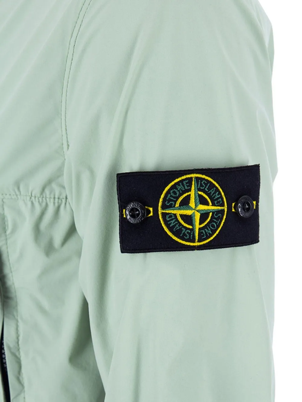 STONE ISLAND SKIN TOUCH NYLON- TC  Hooded Windbreaker Green