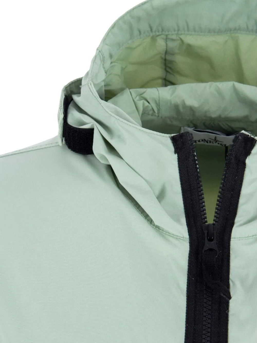 STONE ISLAND SKIN TOUCH NYLON- TC  Hooded Windbreaker Green