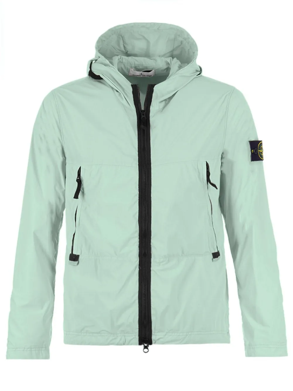 STONE ISLAND SKIN TOUCH NYLON- TC  Hooded Windbreaker Green