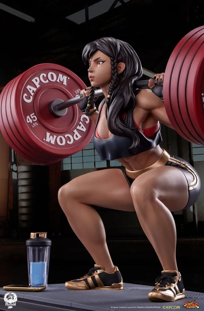 Street Fighter Premier Series Statue 1/4 Chun-Li Powerlifting (Battle Edition) 37 Cm