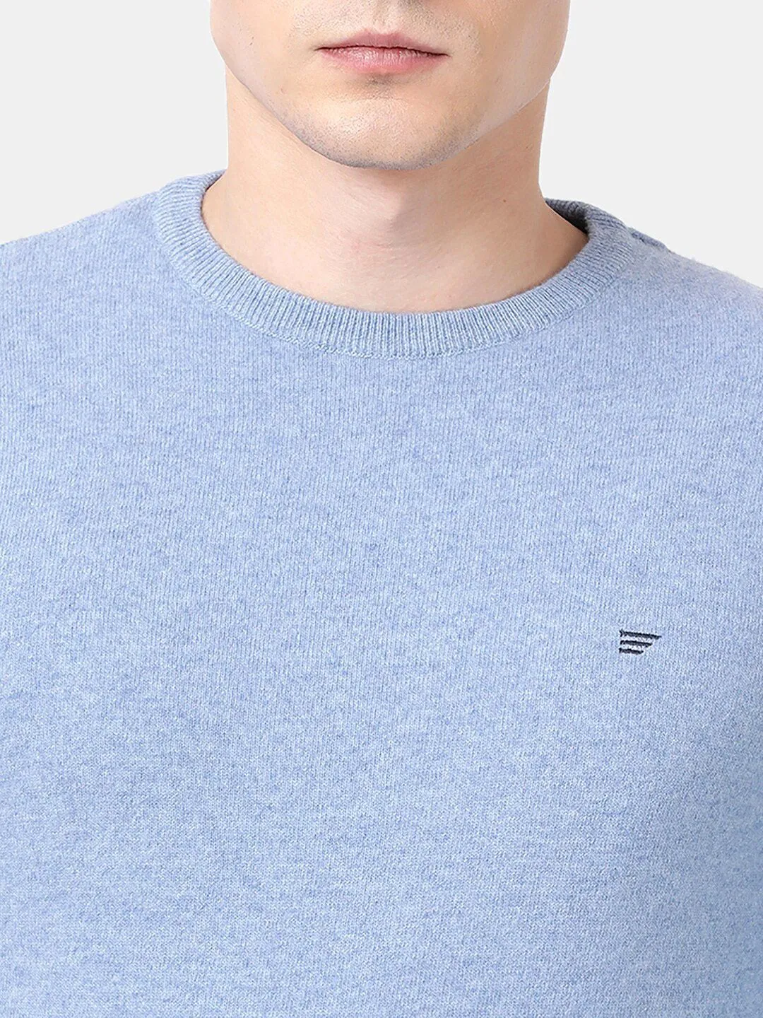 T-Base Round Neck Long Sleeves Woollen Pullover Sweater