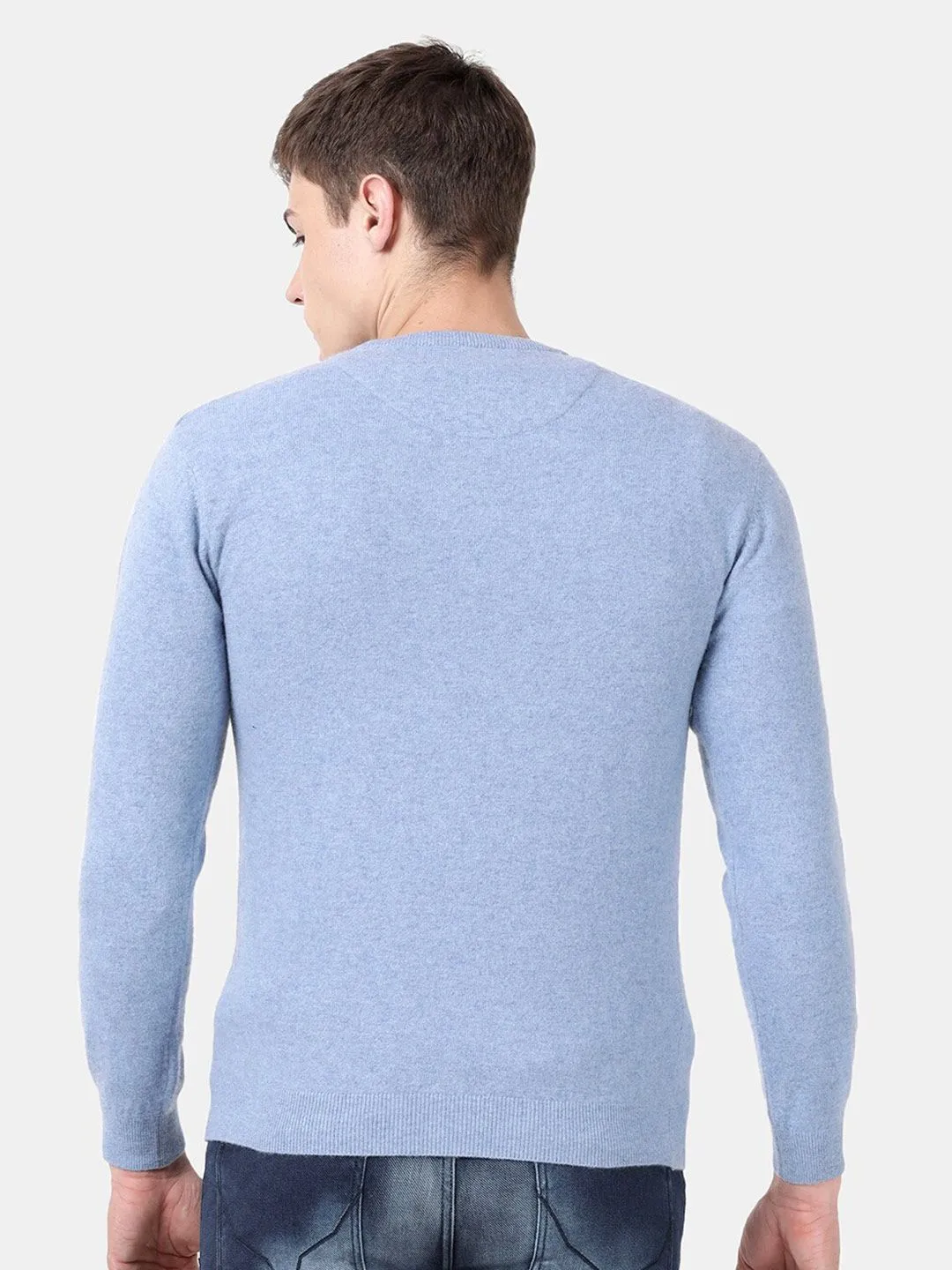 T-Base Round Neck Long Sleeves Woollen Pullover Sweater