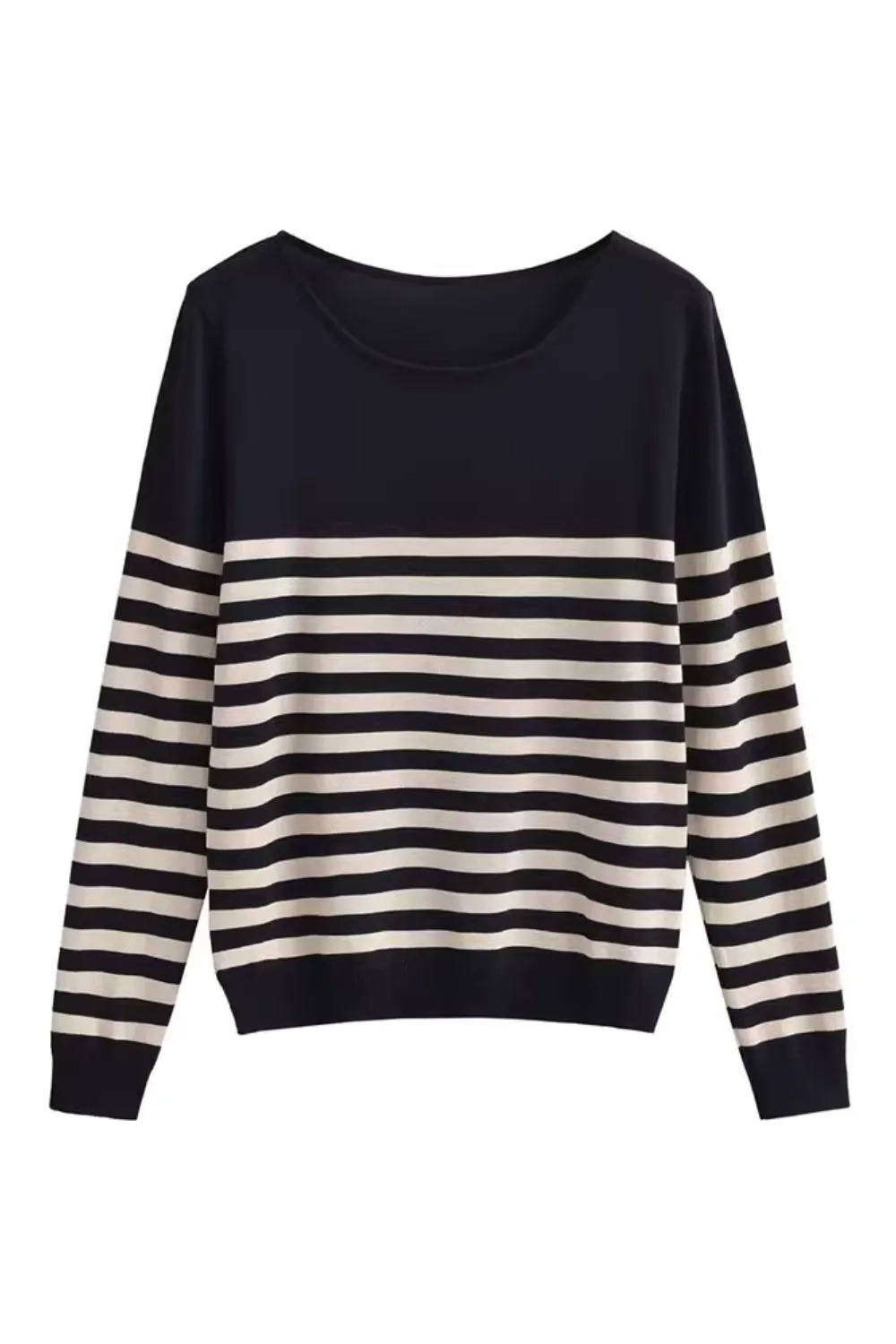 'Talia' Crewneck Stripe Sweater (2 Colors)