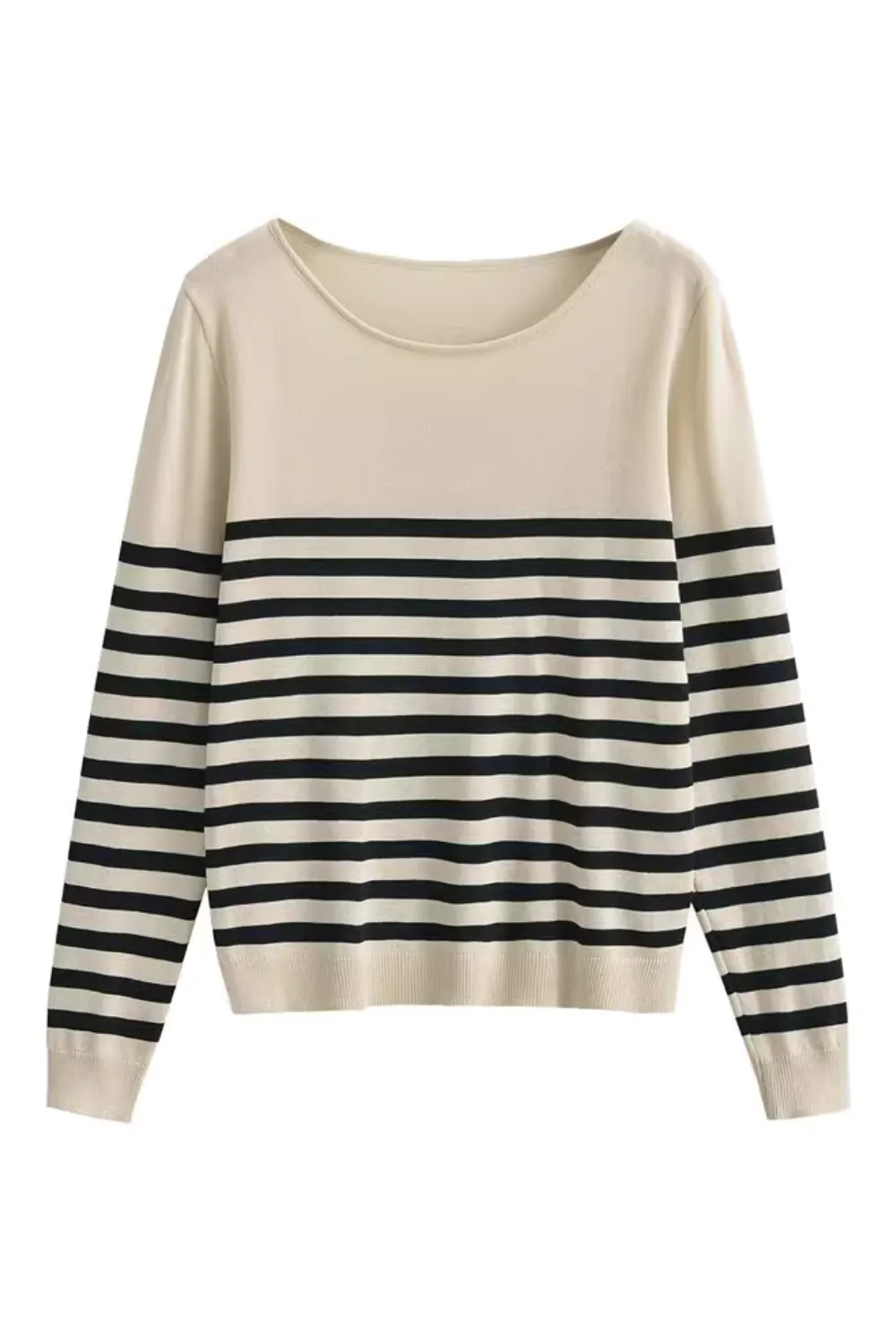 'Talia' Crewneck Stripe Sweater (2 Colors)