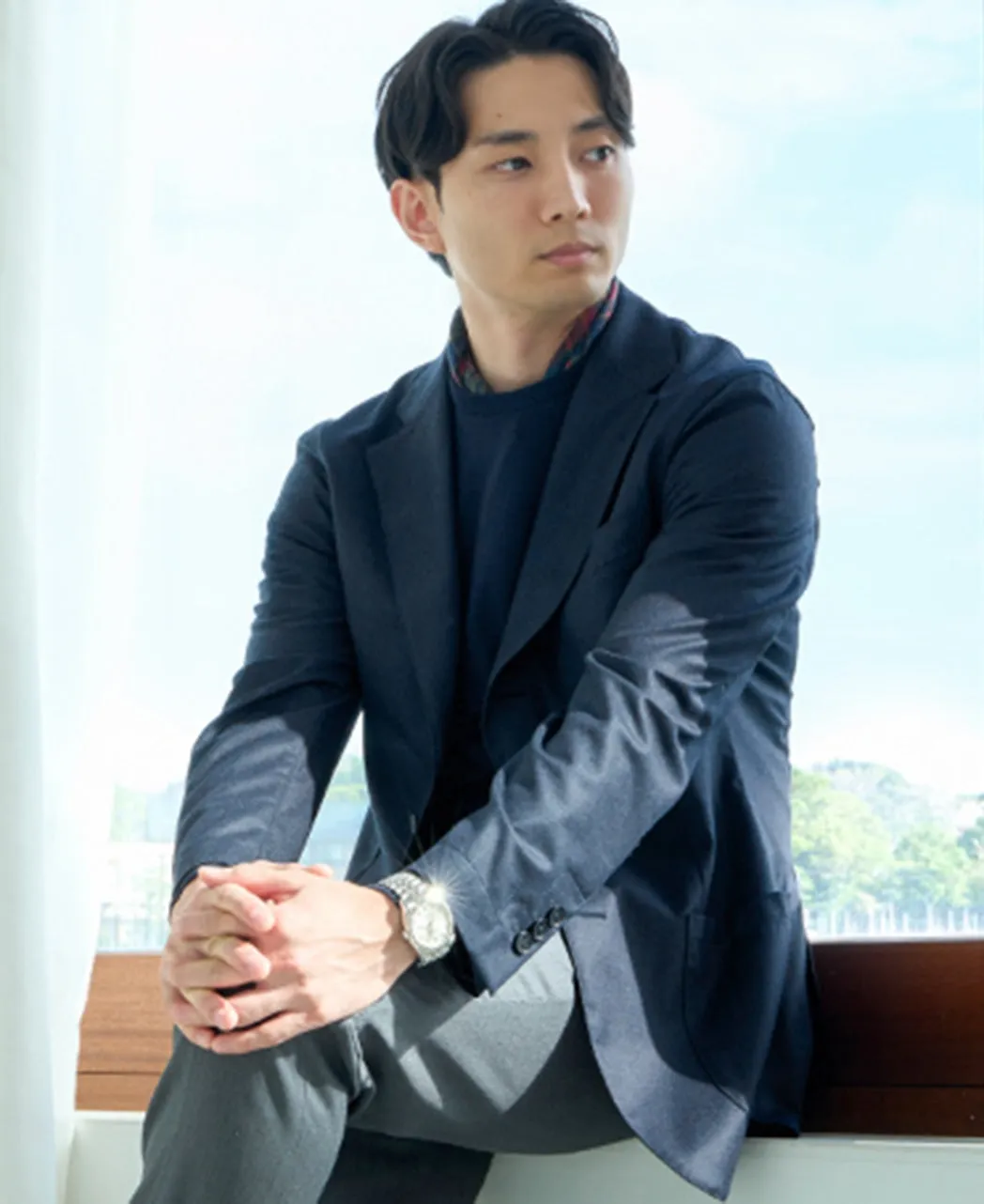TECH WOOL Slacks single pleat