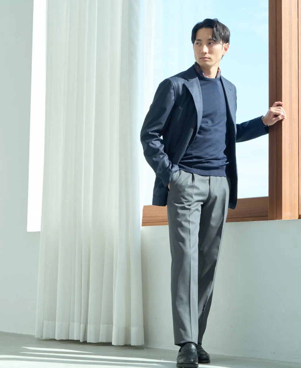 TECH WOOL Slacks single pleat