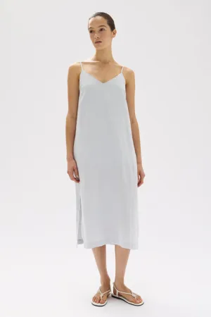 Valley Linen Slip Dress Blue Haze