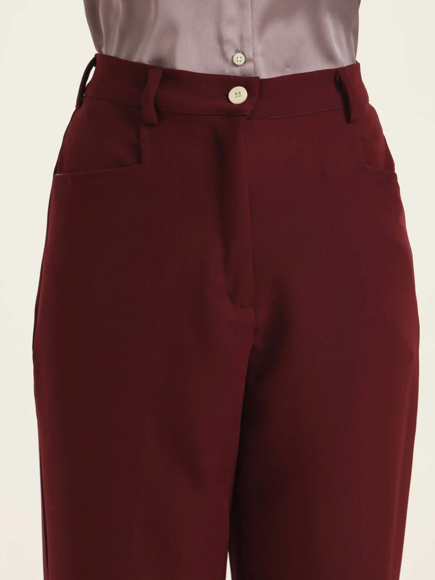 Women'S Luxury Banana Crepe Mahogany C Pant