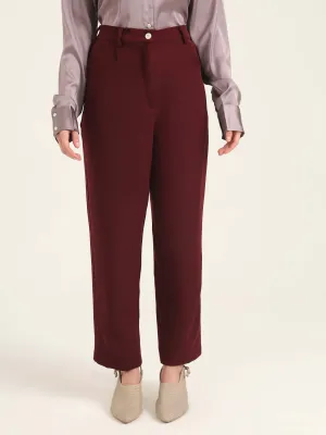 Women'S Luxury Banana Crepe Mahogany C Pant