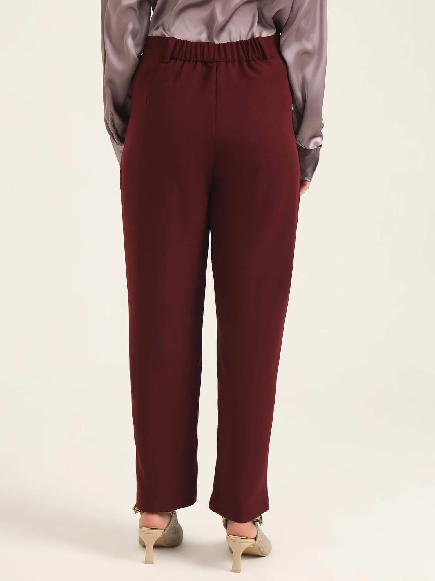 Women'S Luxury Banana Crepe Mahogany C Pant