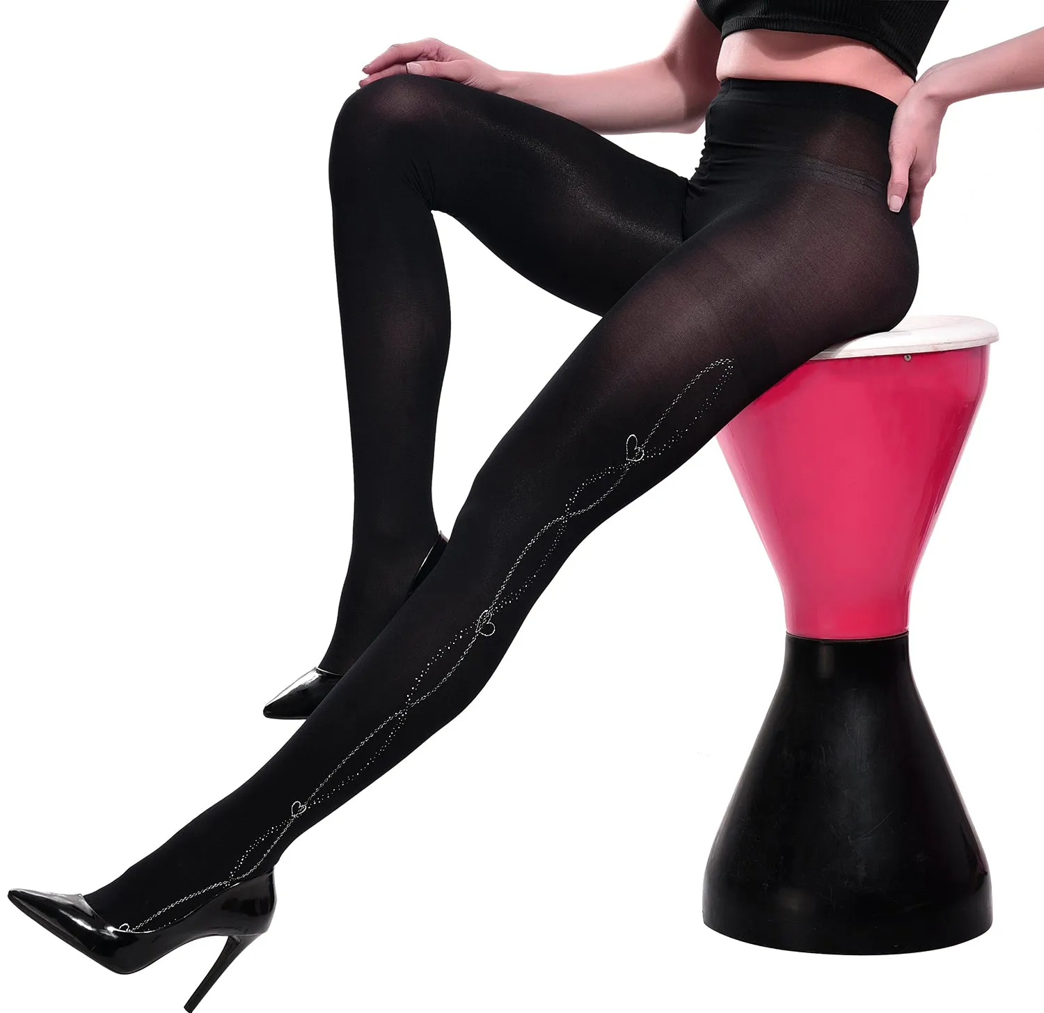 Xs and Os Women's Tights Rhinestone Pantyhose Stockings