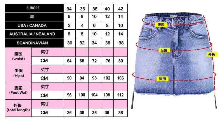 Zipper High Waist Packets Slim Short Denim Skirt